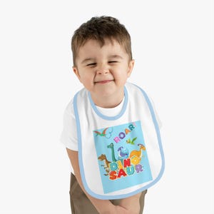 恐竜ベビービブ - かわいい赤ちゃん用ビブ、楽しいベビーシャワーギフト、幼児の食事必需品、かわいい恐竜ギフト、ベビーアクセサリー