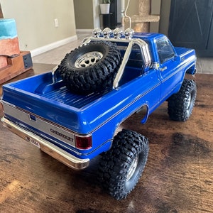 1/18 Crawler Spare Tire Mount  (Compatible with Traxxas TRX-4m Chevy K10 and Ford F-150 pickup)