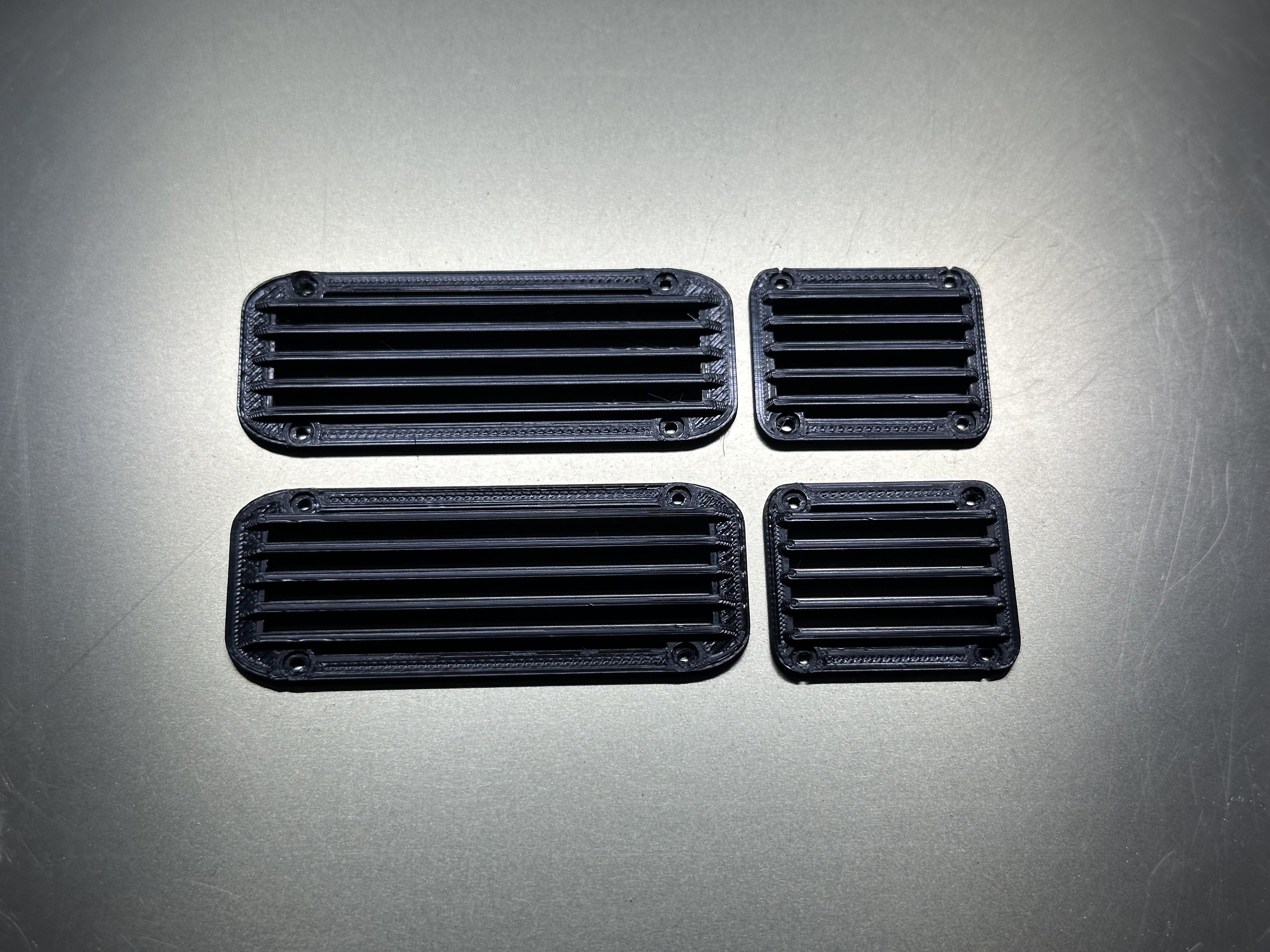 Filet de fenêtre stéréo 3D en métal gauche droite arrière pour modèle