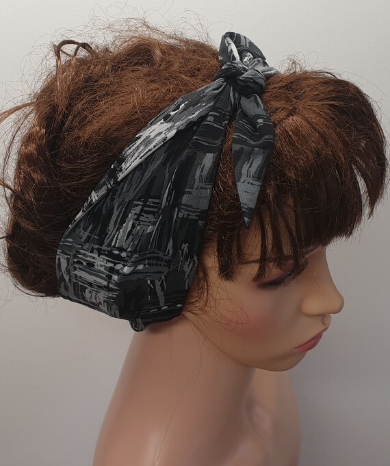 Women Self Tie Headband Tie Up Hair Scarf Retro Head Wrap Etsy