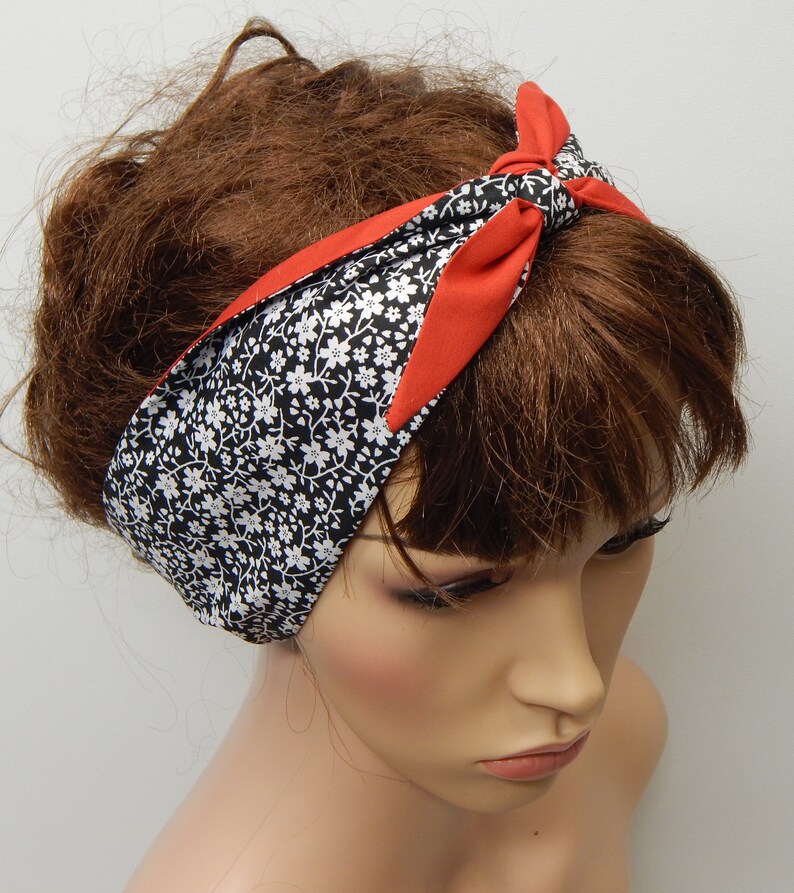 pure cotton Headband tie up headband pin up headband self tie hair scarf
