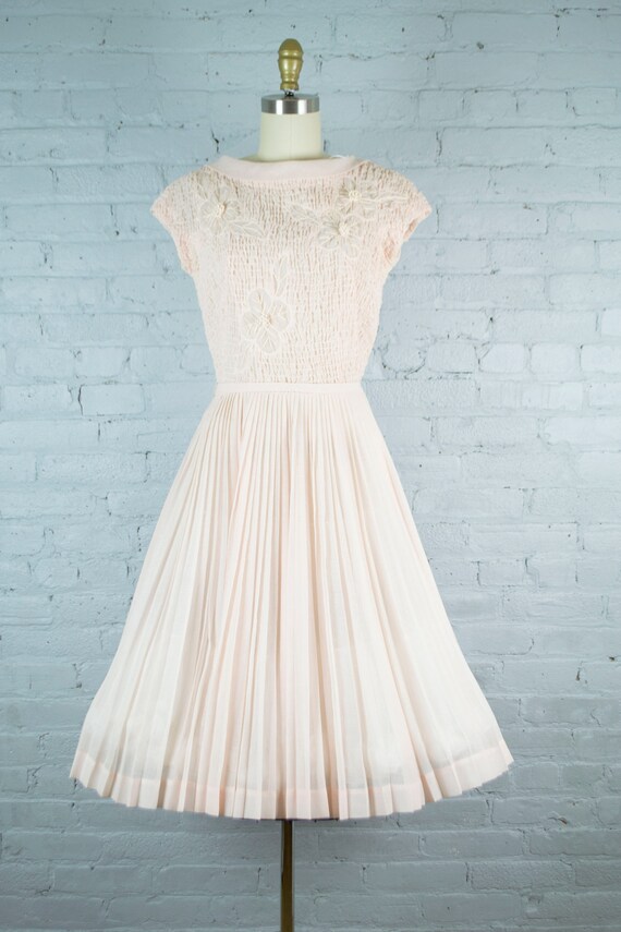pink 1950s dress