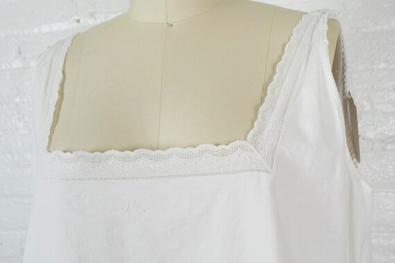 Edwardian white cotton lingerie dress . 1910s Vic… - image 6