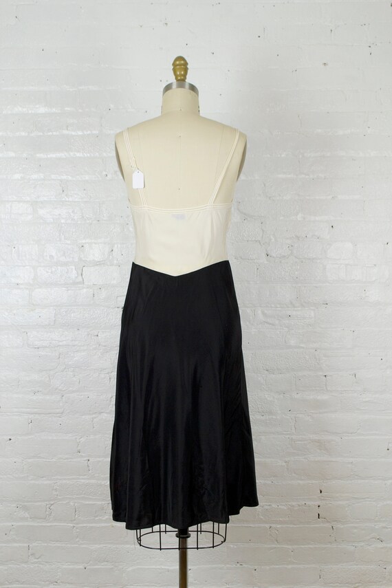 1950s lingerie dress slip . black and white pin up li… Gem