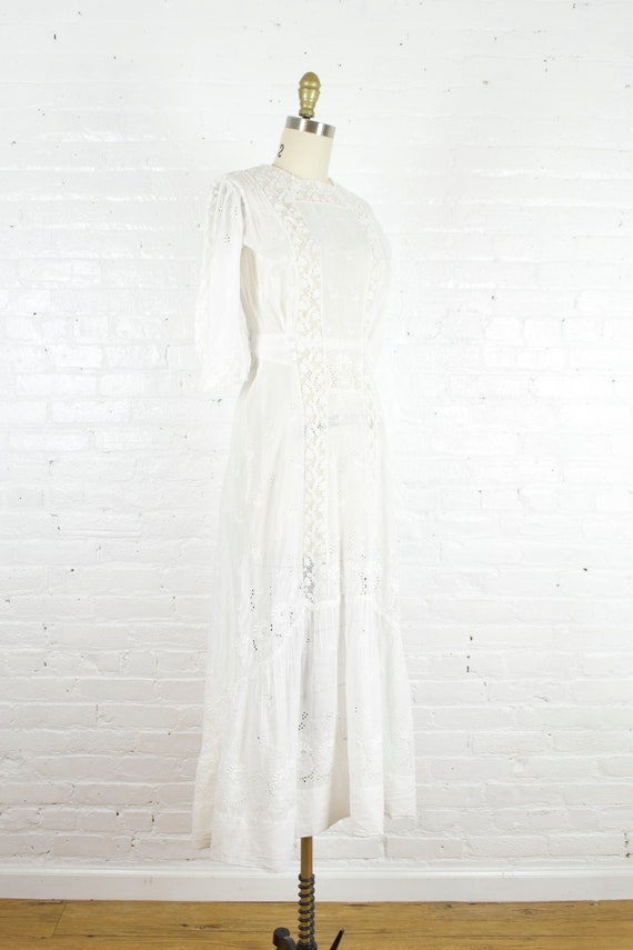 Edwardian wedding dress . 1900a antique cut out l… - image 3