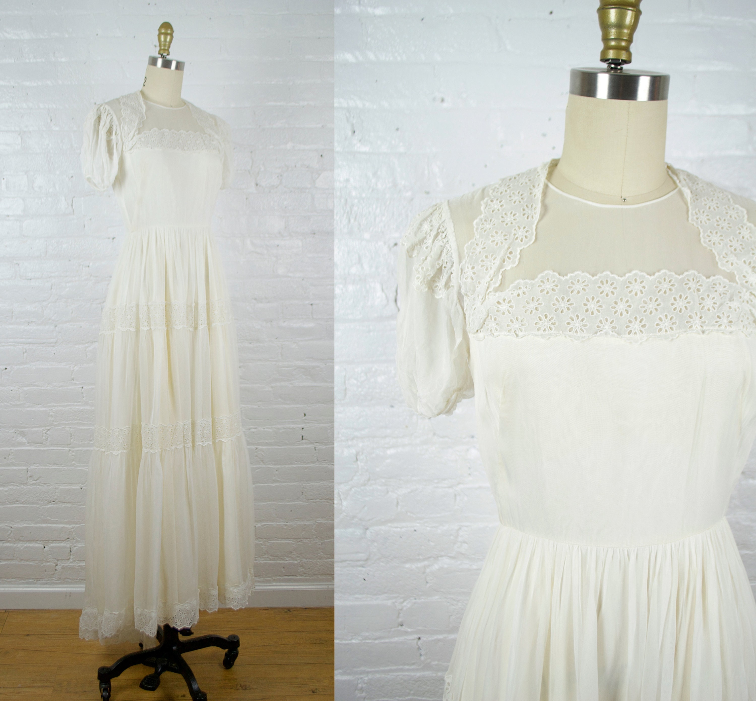 Vestido de novia de la década de 1930. vintage 30s crema - Etsy México