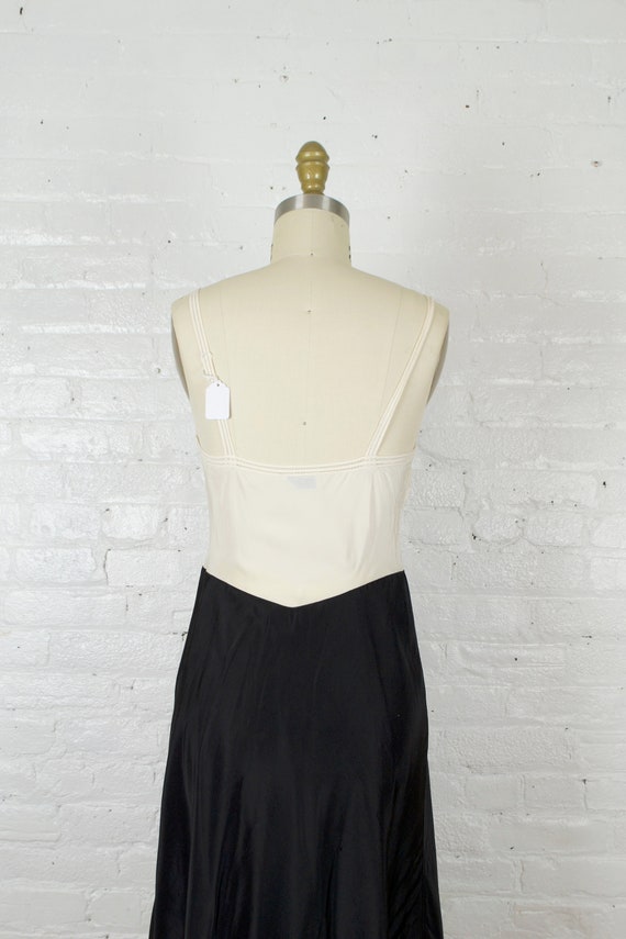 1950s lingerie dress slip . black and white pin up li… Gem