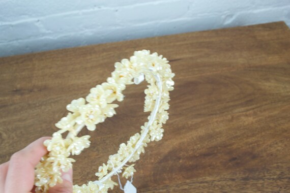 antique 1930s wax flower wreath crown headpiece - image 6