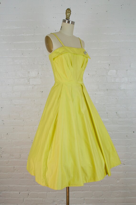 Yellow rockabilly deals dress
