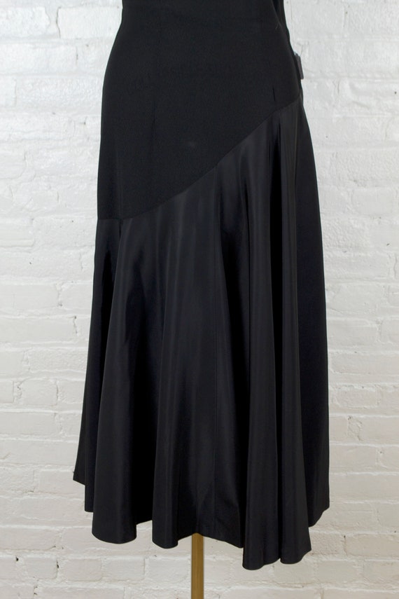 1940s black evening gown . Vintage 40s long cockt… - image 7