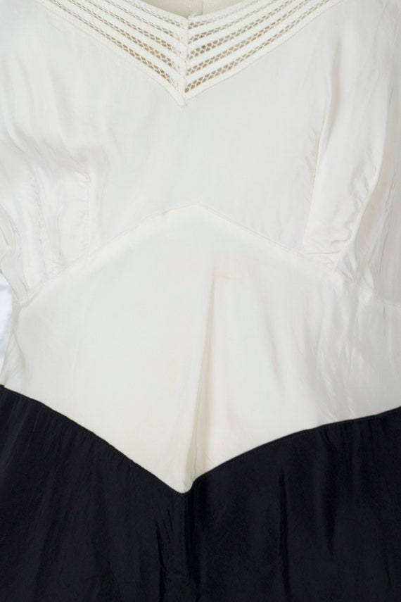 1950s lingerie dress slip . black and white pin up li… Gem