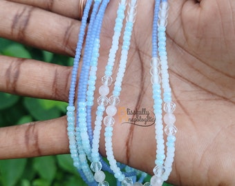 Rose Quartz, Clear Quartz Waist Beads | Heart Chakra Healing Waist Bead | Sacred Tie-On Spiritual Waistbeads | Self Love, Manifestation