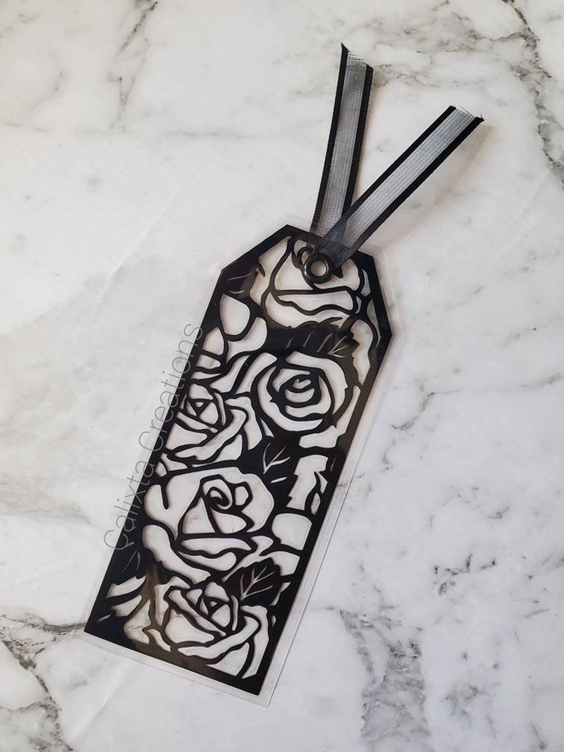 Roses Laminated Bookmark Etsy