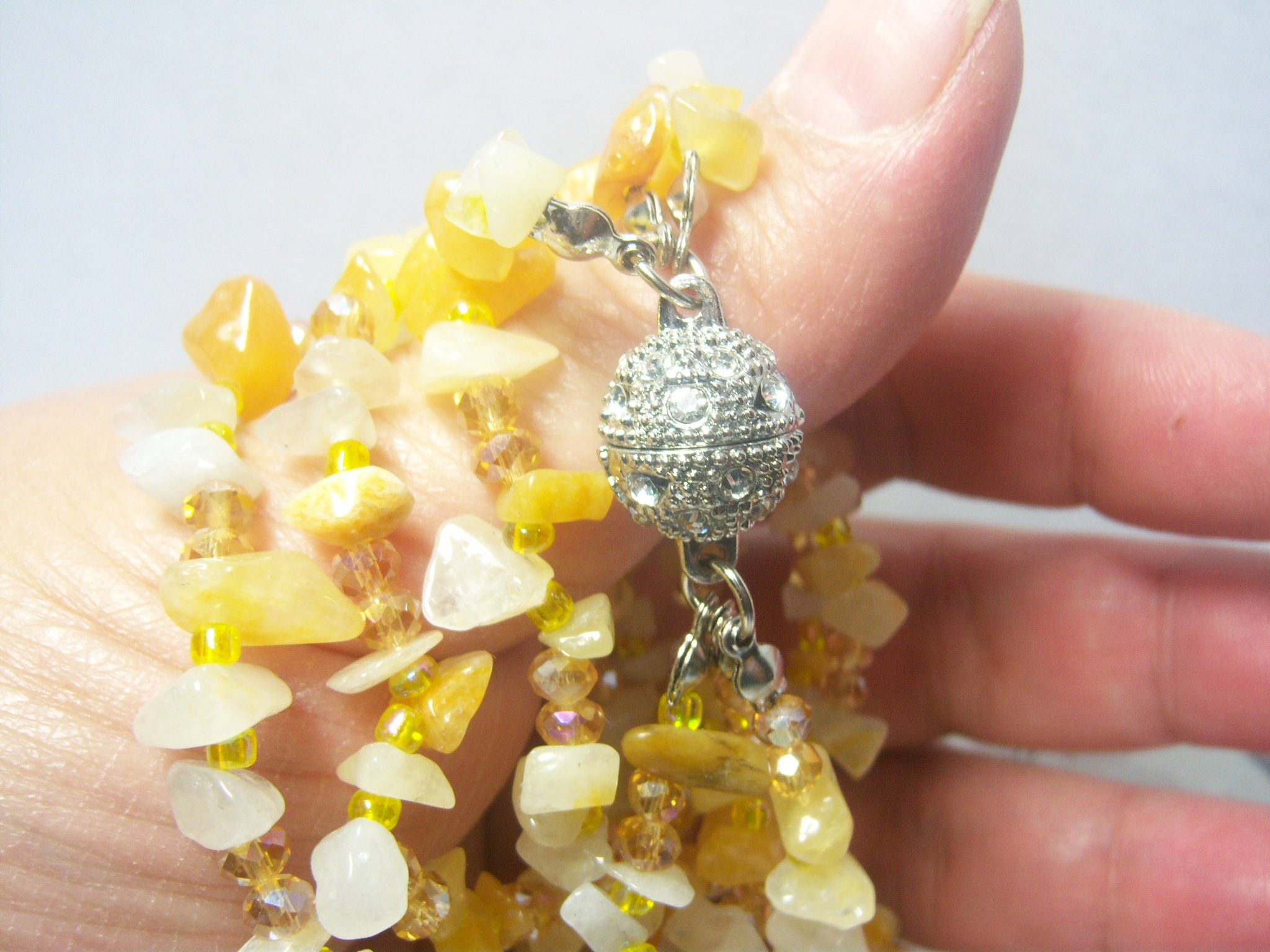 Bittersweet Hefty Spacer Czech Citrine Necklace main image 0