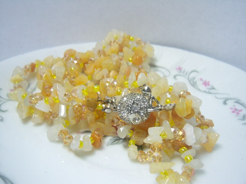 Bittersweet Hefty Spacer Czech Citrine Necklace