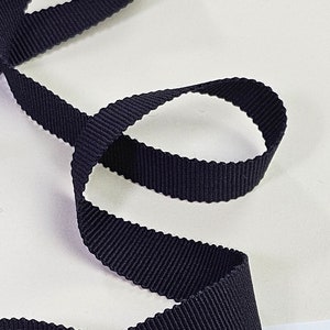 Ruban gros-grain de coton noir, finitions lingerie et mercerie en gros-grain, ST1083