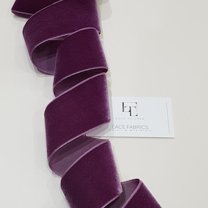 Cinta de terciopelo violeta/lila cortada a medida, cinta de terciopelo estrecha, lazo de regalo con cinta de tela de terciopelo, cinta de terciopelo para el cabello, adorno de terciopelo ST1008