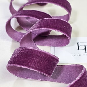 Cinta de terciopelo lila/morado cortada a medida, cinta de terciopelo estrecha, cinta de terciopelo para regalo, cinta de terciopelo para el pelo, adorno de terciopelo ST1084