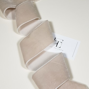 Ruban de velours beige par mètre, ruban de velours étroit, noeud cadeau de ruban de tissu de velours, ruban de velours pour cheveux, bordure en velours ST1009