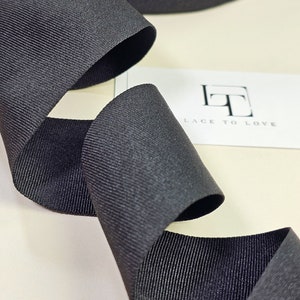 Zwarte grosgrain lint grosgrain strikken, haarboogbenodigdheden, op maat gesneden, cadeauboog, haarlint, grosgrain trim V031
