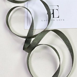 Nastro in grosgrain verde militare, nastri in grosgrain a coste verde kaki, nastri fai da te verde scuro, venduti tagliati su misura, V018