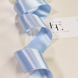 Blau glänzendes Dekorationsband, 2,5 cm Breite, wird lose verkauft, Satinband für Kurzwaren, ST1056