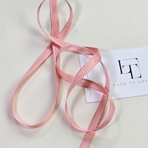 Faixa de gorgorão rosa, fita de laços de gorgorão canelado rosa salmão, suprimentos para fitas faça você mesmo, vendido por metro, V019