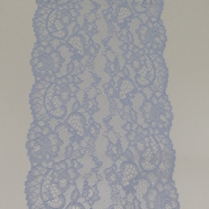 Passamaneria in pizzo azzurro, pizzo chantilly francese, pizzo da sposa, pizzo da sposa, pizzo smerlato, pizzo per ciglia, pizzo floreale, pizzo per lingerie LJ44404