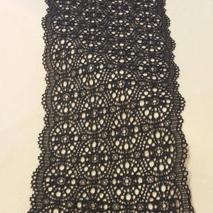 Schwarze Stretch Spitzenbesatz, Französische Elastische Spitze, Chantilly Spitze, Brautkleid, Hochzeit Spitze Strumpfband Spitze, Abendkleid Spitze Dessous L62301
