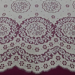 Tessuto in pizzo ecrù tagliato su misura, pizzo francese, pizzo da sposa ricamato, pizzo da sposa, pizzo bianco, pizzo velo, pizzo per lingerie Alencon L59341