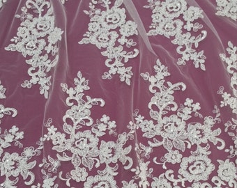 Ivory Beaded Lace Mojgan