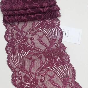 Finiture in pizzo elasticizzato marrone, pizzo lingerie, pizzo elastico, pizzo francese, pizzo smerlato da sposa pizzo ciglia lingerie di pizzo floreale LL5501