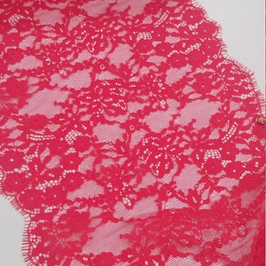 Rosa Spitzenbesatz, Chantilly-Spitze, Französische Spitze, Hochzeitsspitze Ausgebogte Spitze, Eye-Lash-Spitze, Blumenspitze, Dessous-Spitze, Massenware LL79001