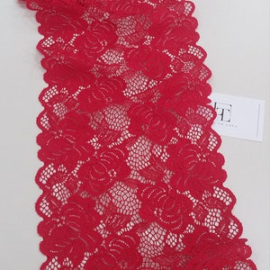 Finiture in pizzo rosso, pizzo Alencon francese, pizzo abito da sposa, pizzo da sposa, pizzo giarrettiera, pizzo abito da sera, pizzo lingerie tagliato su misura LL5691