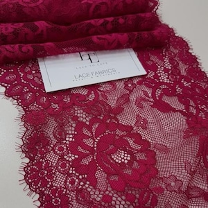 Finiture in pizzo viola, pizzo francese, finiture in pizzo Chantilly, pizzo da sposa, pizzo da sposa velo pizzo pizzo smerlato Lingerie pizzo tagliato su misura LL1291