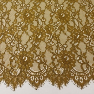 Brauner Spitzenstoff Meterware, Spanische Alencon-Spitze, Brautkleidkleid-Spitze, Mantilla-Spitze, Bestickte Spitze, Ausgebogt L70602