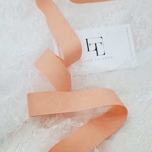 Zalmroze Grosgrain lint Grosgrain strikken, haarboogbenodigdheden, op maat gesneden, lint, cadeauboog, haarlint, grosgrain trim ST1040