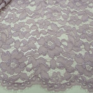 Embroidered lace French Lace Wedding Lace Bridal lace White Lace Veil lace Lingerie Lace Alencon Lace NK75003 Salmon pink lace fabric