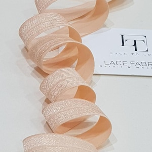 Lachsrosa/orange elastisches Band, Meterware, Gummiband, Geschenkschleife, Haargummi ST1025