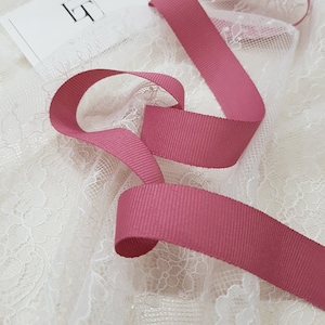 Oudroze roze grosgrain lint grosgrain strikken, haarelastiekjes, op maat geknipt, roze lint, cadeaustrik, haarlint, grosgrain trim ST1033