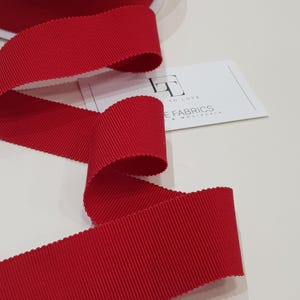Rood katoenen grosgrain lint grosgrain strikken, haarelastiekjes, op maat geknipt, cadeaustrik, haarlint, grosgrain trim ST1035