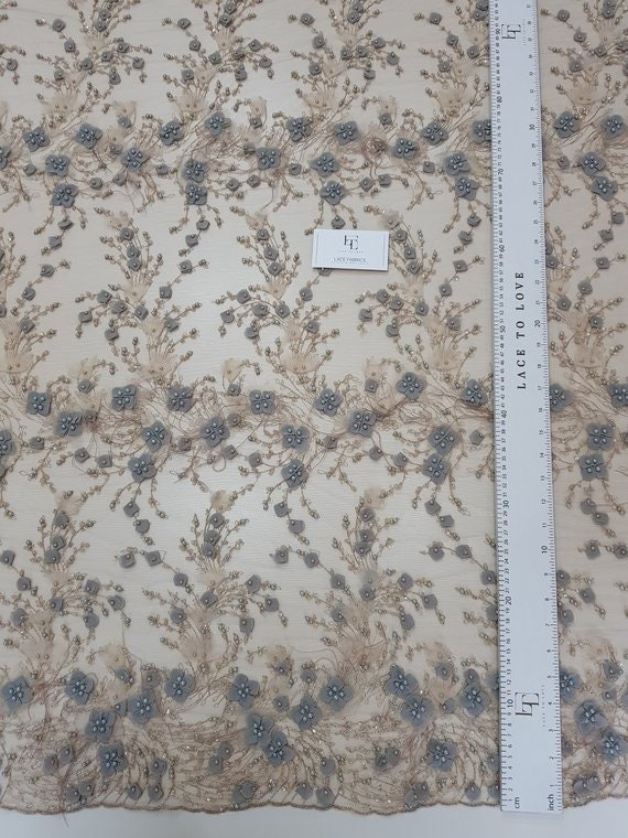 VENTE bleu gris beige dentelle dentelle dentelle 3D, et perles dentelle Français, mariée dentelle, dentelle mariage, festonné Floral dentelle Lingerie luxe dentelle GR9003 250147 VENTE bleu gris beige dentelle dentelle dentelle 3D, et perles dentelle Français, mariée dentelle, dentelle mariage, festonné Floral dentelle Lingerie luxe dentelle GR9003 250147