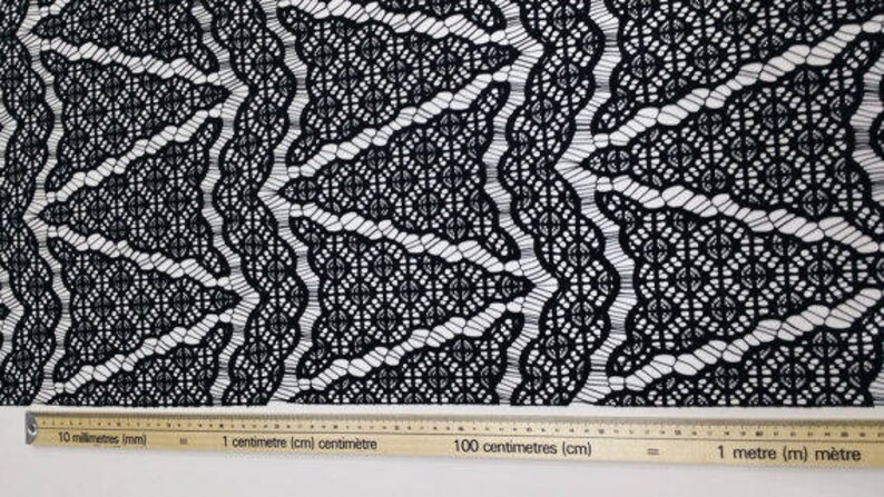 SALE Black lace fabric Embroidery lace Alencon Lace Lingerie Lace J20091 Bridal Wedding Lace Vintage France Lace Evening dress lace