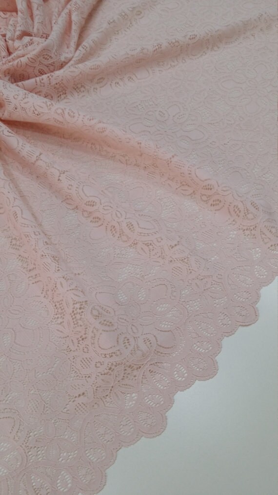 Light Pink Lace fabric French Lace Embroidered lace Wedding