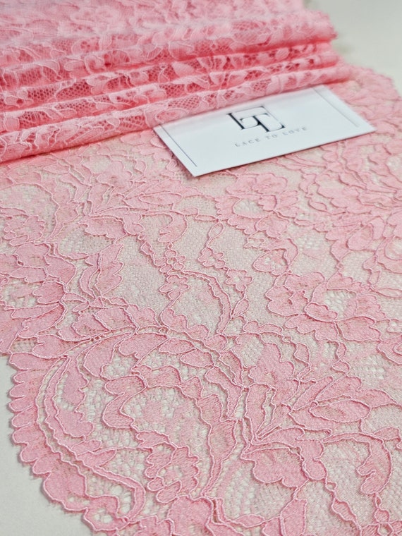 Blush Pink Stretch Lace Trim Elastic Baby Pink Haberdashery Lace Ribbon Pink Narrow Lace Border for Decorations Sold by the Yard LL5901 Etsy UK