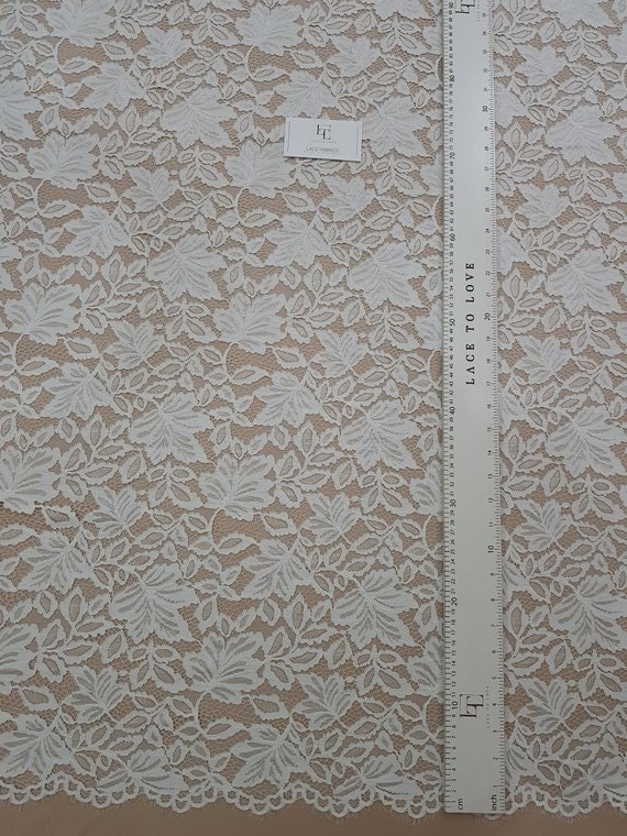 Ivory Embroidered Lace Ferris