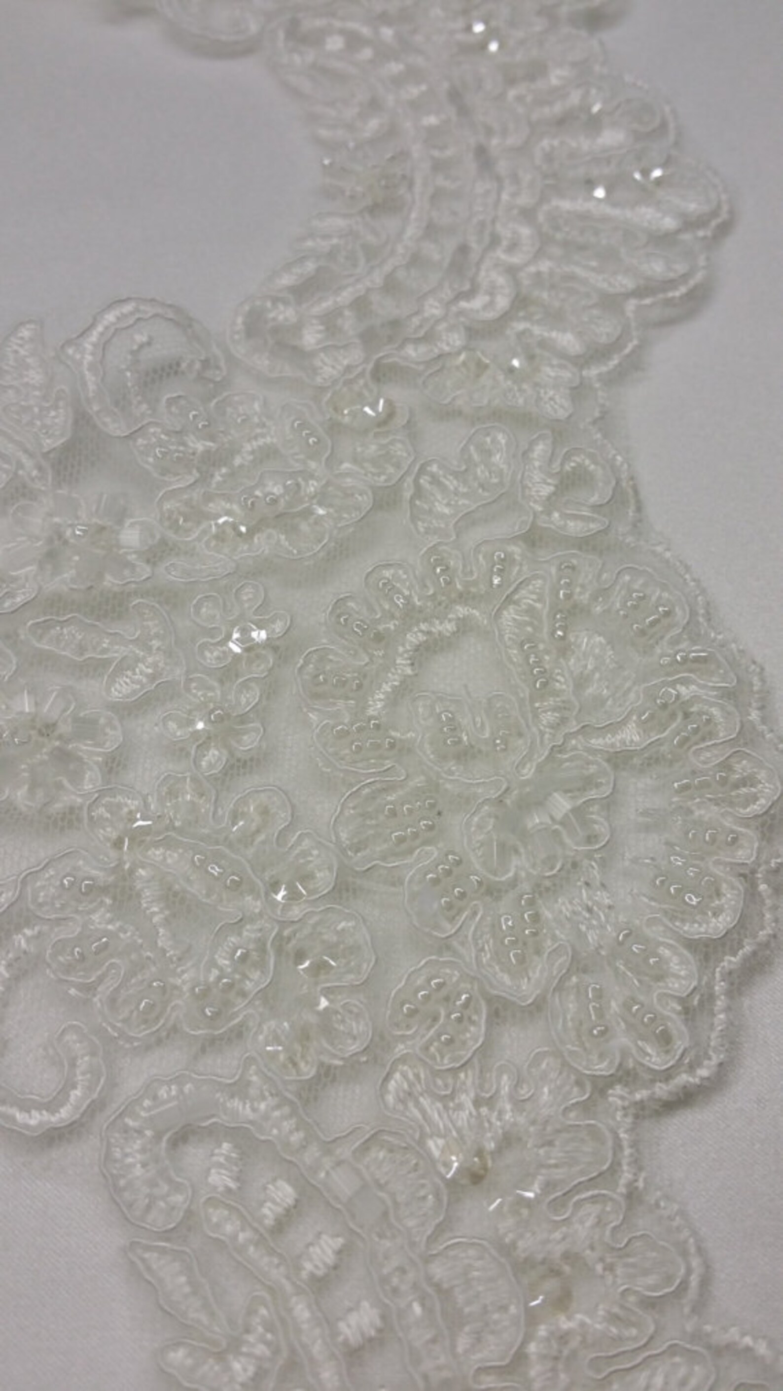 Ivory Beaded Lace Trim Annalisa