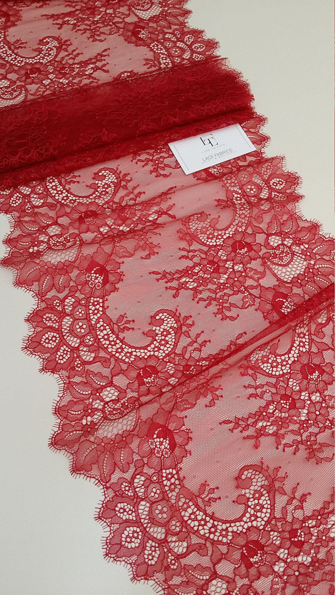 Light Red Lace Red Lace Trim, Chantilly French Lace, L12063 - Etsy
