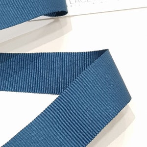 Blauw grosgrainlint, haarstrikbenodigdheden, op maat geknipt, cadeaustrik, haarlint, grosgrainband ST1031