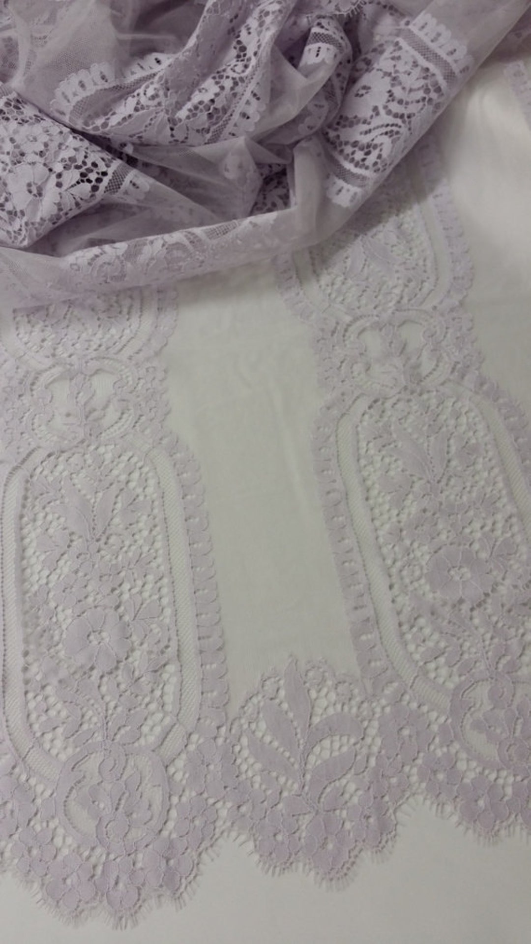 Light Lilac Lace Fabric by the Yard French Lace Chantilly Lace - Etsy